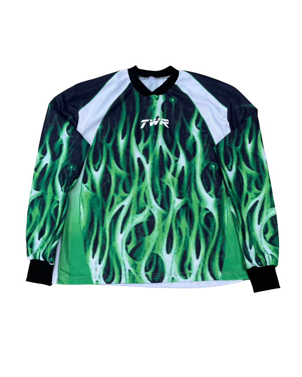 TWR GREEN FLAMES JERSEY